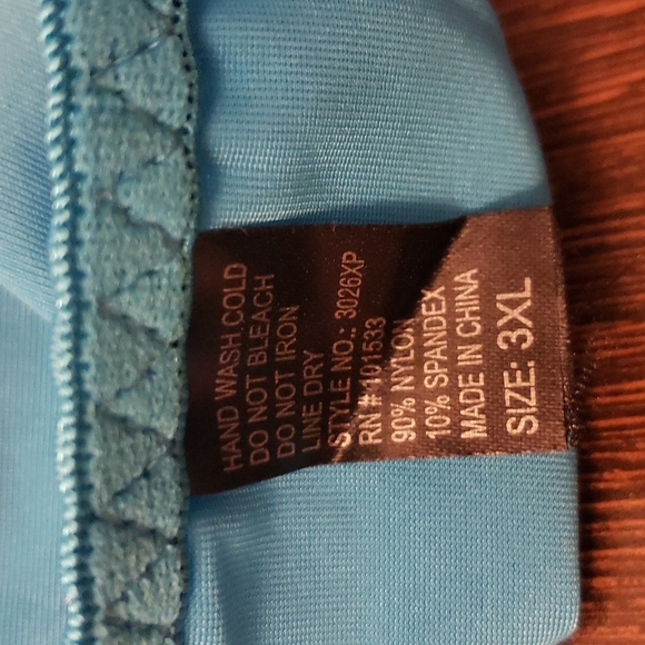 Carrie Amber Intimates High Cut Turquoise Panty Size 3XL (10) style 3026… - Picture 6 of 7